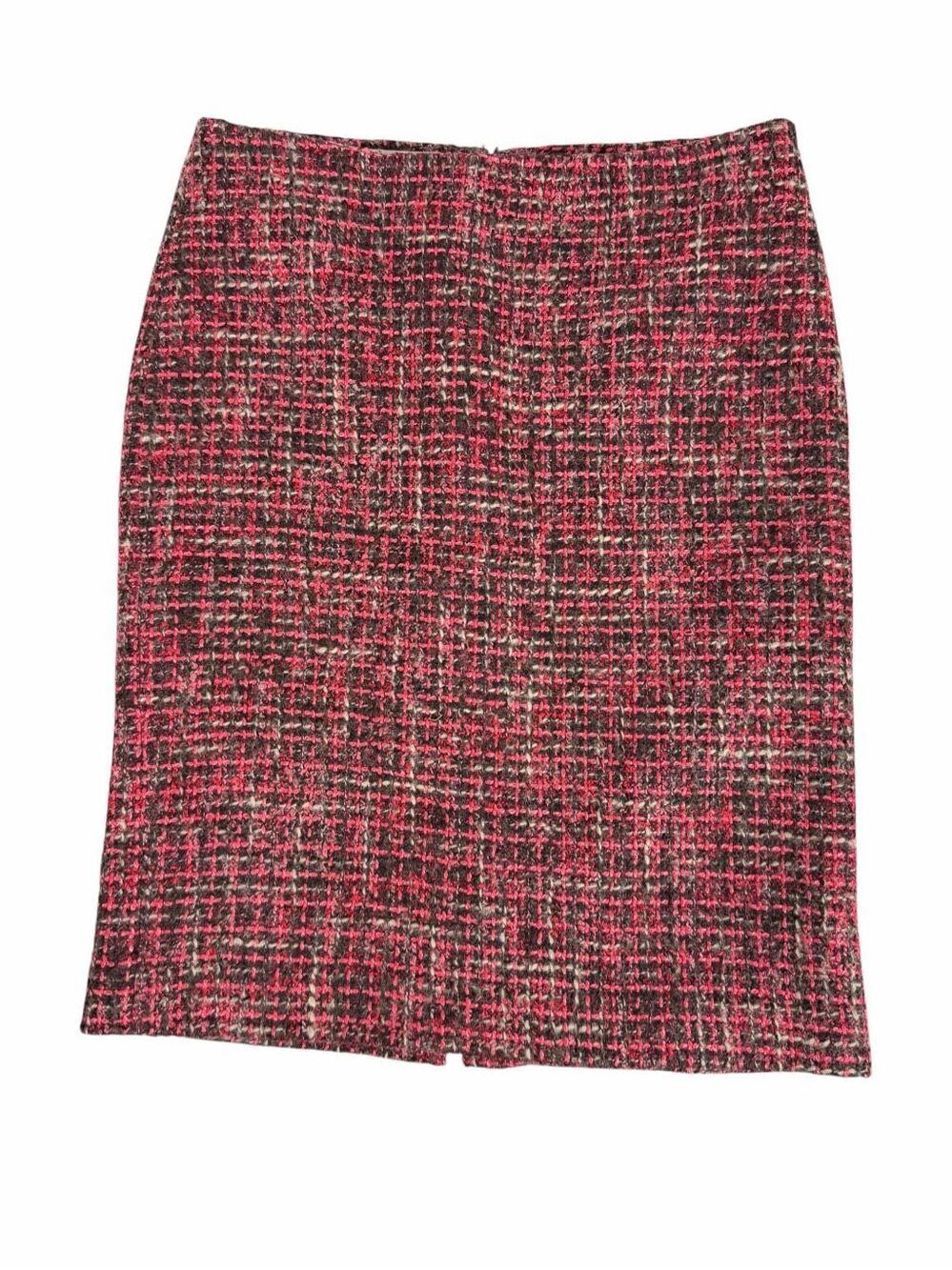 Talbots Tweed Brown Coral Skirt size 8